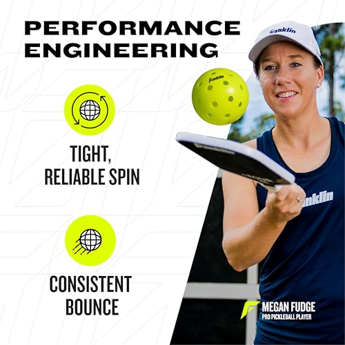 Franklin Sports Outdoor Pickleballs - X-40 Pickleball Balls - USA Pickleball (USAPA) Approved - Official US Open Ball - 3, 12, and 100 Bulk Packs of Pickleballs