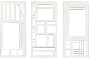 MLAOAIK Handmade Flexible Record Template, Reusable Planner Stencils for Journaling, Calendar, Checklists, Scrapbooking & DIY Craft Supplies (A Set)