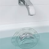 Gorilla Grip Bathtub Overflow Drain Cover, Adds Inches of Water for Deeper and Warmer Bath, Suction Cup Seal, Plug Stopper Co