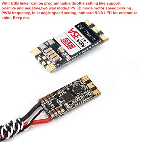 FPVERA 4PCS 35amp Brushless ESC DYS Aria 35A BLHeli_32 32Bit 3-6S Dshot1200 Built-in Current Meter Sensor Electronic Speed Controller for FPV Racing Drone - Thumbnail 4