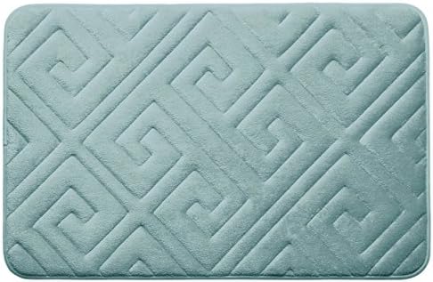 Bounce Comfort Caicos Extra Thick Premium Memory Foam Bath Mat with BounceComfort Technology, 20 x 32" Aqua