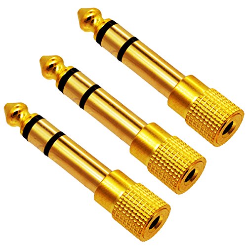 3.5mm to 6.35mm adapter- 3.5mm stereo socket female to …
