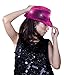 Fun Central T480 LED Flashing Fedora Hat with Sequins - Hot Pink