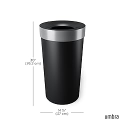Umbra Vento Kitchen Trash Can with Open Top, Large