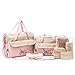 Animals Diaper Tote Bag 10pc, Pink Owls