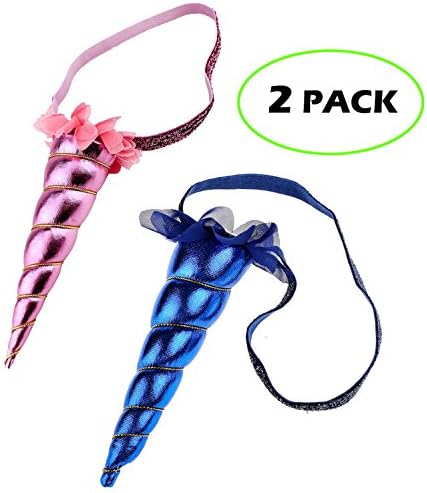Halloween Deal Shiny Unicorn Horn Headband Christmas Costume Makeup Birthday Party Headdress