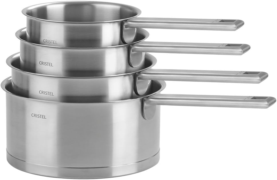 Cristel S4CSF Strate Stainless Steel Saucepan Set