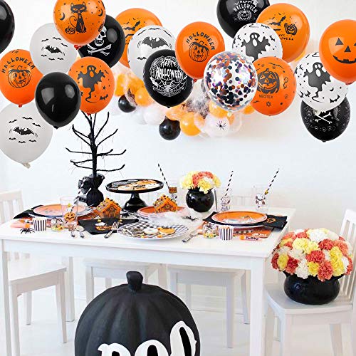 image for Funarty 200 Halloween Balloons 12 Inch Halloween Latex Balloons Bulk f