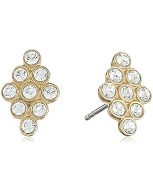 Vintage Glitz Diamond-Shaped Earrings