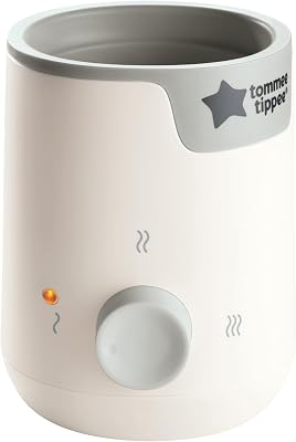 Easiwarm Chauffe-biberons et Petits Pots Électrique, Blanc, Réchauffe les Biberons en Quelques Minutes, Minuteur Automatique, Un Cadran