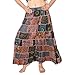 WEVEZ Pack of 3 Hippie Tiered Maxi Long Vintage Patch Skirts Acid Wash