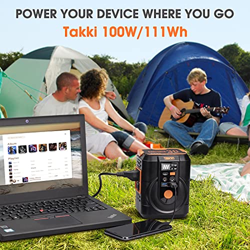 111Wh Portable Power Station, Camping Solar Generator Power Bank with AC Outlet, USB Port, Lights, Portable Charger Battery Pack for Camping, Home, Laptop, Emergency Backup(Solar Panel Not Included)
