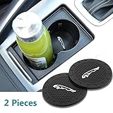 Auto sport 2.75 Inch Diameter Oval Tough Car Logo Vehicle Travel Auto Cup Holder Insert Coaster Can 2 Pcs Pack for Jaguar
