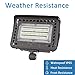 SZGMJIA 60W LED Flood Light With Knuckle, Dusk to Dawn Outdoor, Ultra Brightness Daylight 7800lm 300W Equivalent, Waterproof Security for Yard Garden Playground