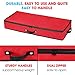 Primode Wrapping Paper Storage Container | Under Bed Gift Wrap Organizer for 30 Inch Rolls | 31”x13.5”x4.5” | 600D Oxford Material | Box Holder with Pockets for Ribbon, Bows, and Accessories (Red)