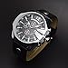CURREN Men's Sports Waterproof Date Leather Strap Wrist Watch 8176 Silver Black