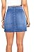 Wax Women's Juniors Cute Button Down Denim Mini Skirt (S, Denim)