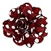 Vittorio Vico Men's Formal Polka Dot Flower Lapel Pin, Boutonniere for Men (Burgundy/White)