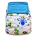 6-pack Bundle Charcoal Bamboo All-in-one AIO Cloth Diapers (Unisex Prints)