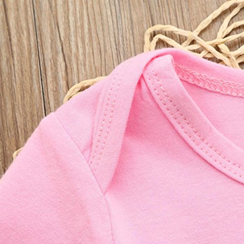 Clearance Sale 0-24 Months Newborn Infant Baby Kids Girl Boy Letter Print Romper Jumpsuit Sunsuit Outfits Clothes (Pink, 0-6 Months)