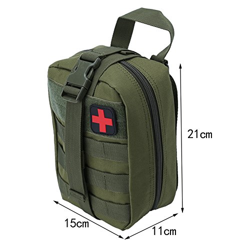 Outdoor Medical Emergency Bag Tactical Medical Emt Bag voor Outdoor Travel EHBO-kit Klimmen Hiking Rescue Bag(Groen) - Afbeelding 3