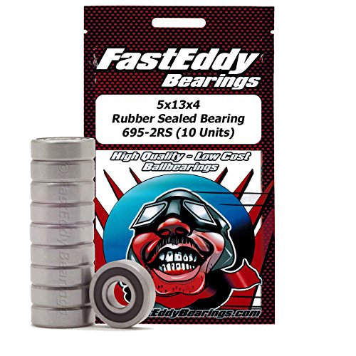 5x13x4 Rubber Sealed Bearing 695-2RS (10 Units)