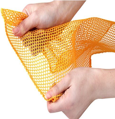 Innovative Dish Washing Net Cloths / Scourer - 100% Odor Free / Quick Dry - No More Sponges with Mildew Smell - Perfect Scrubber for Washing Dishes - 11 by 11 inches - 2PCS - Pink/Yellow