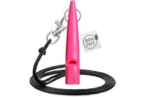 ACME 211.5 Professional Dog Training Whistle with Lanyard. BPA-Free Plastic. 90 dBA. Standardized 5400Hz Frequency for Larger Breeds. Weatherproof. Made in The UK (Day Glow Pink)