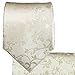 Paul Malone Silk Necktie with matching Pocket Square and Cufflinks Ivory Floral