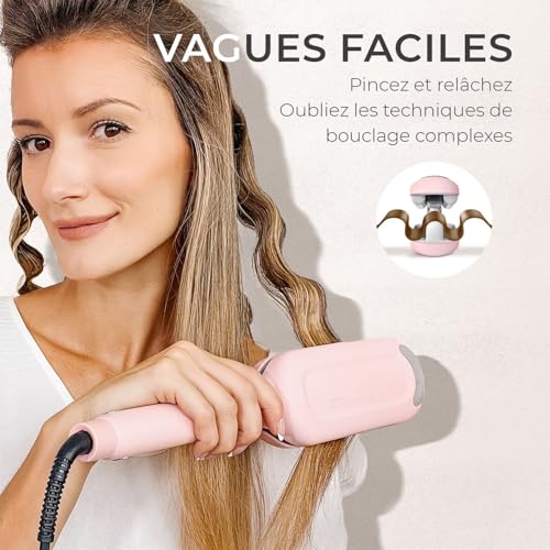 TYMO ROVY Hair Curler, 32 mm Waving Irons for Large Curls, Suitable for Beginners, Curling Iron for Long Short Hair, 4 Adjustable Temperatures, LED Display, Anti-scald