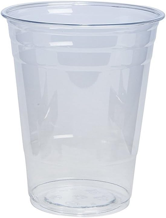[100 Pack - 16 oz.] Crystal Clear PET Plastic Cups: Kitchen & Dining