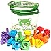 Jumbo Nuts and Bolts Set with Toy Storage and eBook | Montessori Toddler Rainbow Matching Game Activities | Fine Motor Skills Autism Educational Toys for Baby, 1, 2, 3 Year Old Boy and Girl | 24 pc