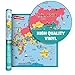 Handy Essentials Kids World Map, Dry Erase Map,Wall Decals [24 x 36 inches]