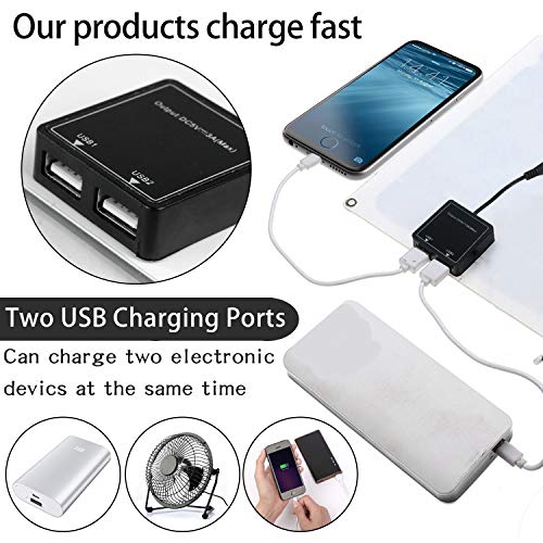 Solar Panel 25W 18V 12V Bendable Flexible,Solar Car Battery Charger Maintainer Portable Trickle Charger with Cigarette Lighter Plug,Charging Clip Line for Motorcycle RV Boat with 10A Charge Controller - Thumbnail 4