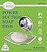 The Crown Choice PATENTED Suction Soap Dish Holder for Shower, Bathroom, Tub and Kitchen Sink | Best PATENTED Stainless Steel Bar Soap Holder Saver Tray