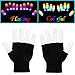 W-plus Flashing Finger Lighting Gloves LED Colorful Rave Gloves 7 Colors Light Show, Light-up Toys, Christmas Gift