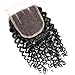 Greatremy Brazilian Virgin Human Hair Curly Wave Lace Closure Three Part 4x4 Natural Color 14inch