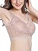 Intimate Portal Women Gardenia Lace Bralette Wire Free Leisure Bra with Pockets Beige 36D 38B 38C 40A