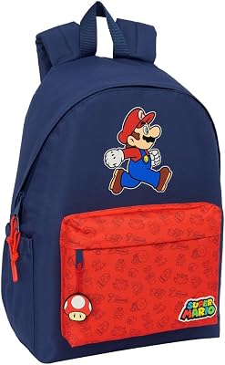 SUPER MARIO TRICK - Mochila para Portátil 14.1", Ideal para Jóvenes de Diferentes Edades, Cómoda y Versátil, Calidad y Resistencia, 31x13x43 cm