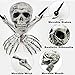 Realistic Skeleton Stakes Bones Skull Head and Hands Halloween Skeleton Decorations for Yard Lawn Stakes Garden Outdoor Halloween Decorations Scary Skull Skeleton Halloween Graveyard Décor (large)