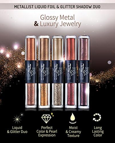 TouchinSOL metallist liquid foil &amp; glitter shadow duo 02 / ElDora / eye shadow / eye make up / make up tools / Eye makeup tools / korean beauty cosmetic