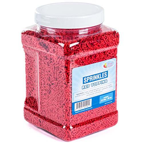 Sprinkles Rainbow Topping in Resealable Container, 2.2 LB Bulk Candy