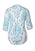 Dokotoo Womens Casual Fashion 2017 Winter Split Neck Print 3 4 Sleeve Tunic Blouses Tops Blue XX-Large