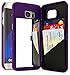 Bastex Galaxy S7 Edge Case, Purple Hidden Back Mirror Wallet Case with Stand Feature and Card Holder for Samsung Galaxy S7 Edge G935