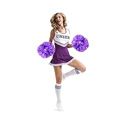 Hooshing 2PCS Purple Pom Poms Cheerleading with