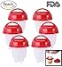 Comcl Rapid egg cooker - Food Grade Silicone Egg Boiler Hard Boiled Eggs without the Shell - High-temperature Resistant BPA Free 6 Egg Cups Egg Poacher
