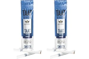 TAAT TWOS Herbal Cigarettes - Natural, Nicotine-Free, Tobacco-Free - Natural Herbal Smoking Blend Alternative with 30mg Extract for Adults - Full Flavors, Delicate Taste - 4-Stick Packs (Smooth)