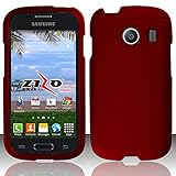 Samsung Galaxy Ace Style S765C Red Hard Case Snap On Rubberized Protector Cover