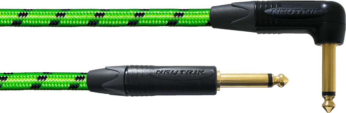 CORDIAL CABLES 3 m Guitar Cable Angled UV Reactive Green
