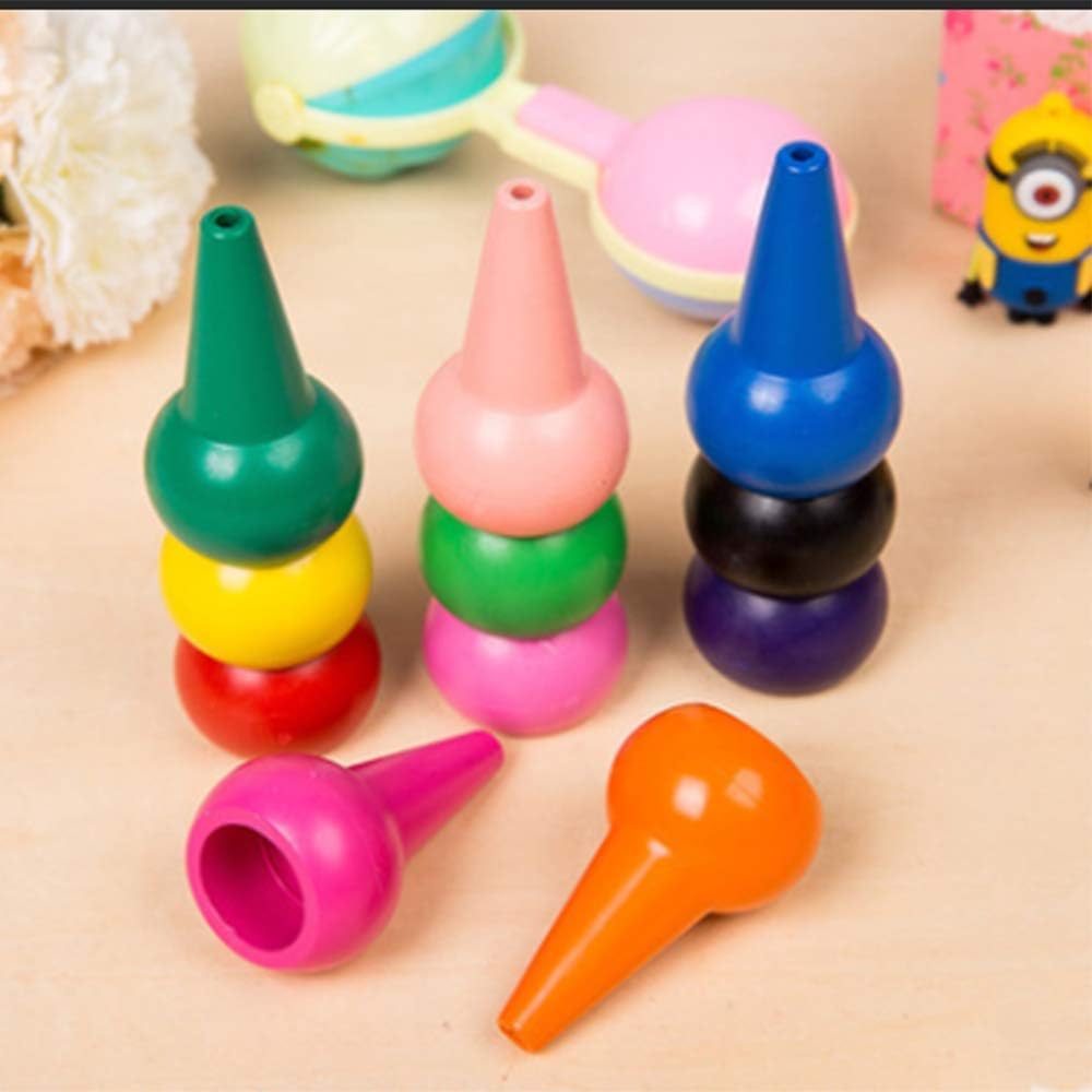 Baby Crayons 12 Colors Finger Crayons Painting Pencil Sticks Washable for Toddlers,Kids,Children,Boys and Girls,MeteorShower Safety and Non-Toxic Stackable Crayons: Office Products
